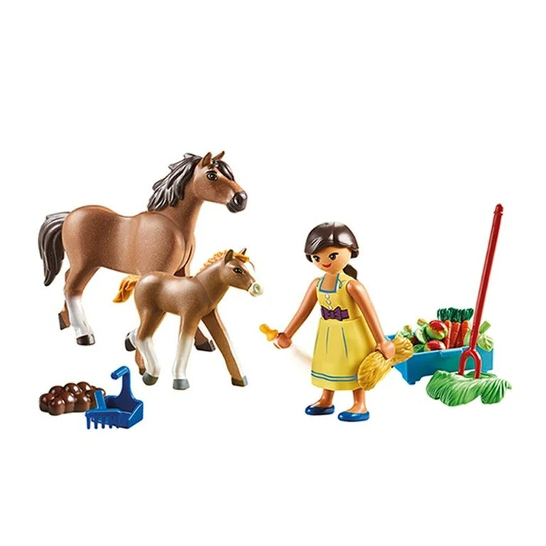 Playmobil Spirit: Pru con caballo y potro 70122