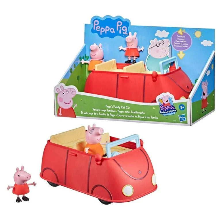 Peppa Pig: Set El Auto Rojo De La Familia De Peppa