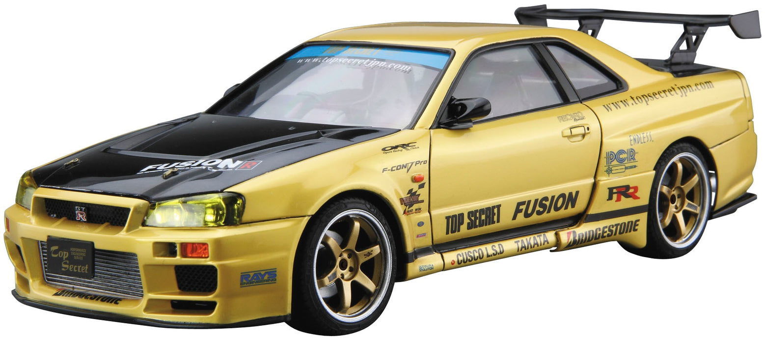 Aoshima Model Kits: Nissan - Topsecret Bnr34 Skyline Gt R 02 Escala 1/24