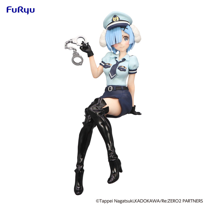 Furyu Noodle Stopper: Re Zero Starting Life In Another World - Rem Police Officer With Dog Ears