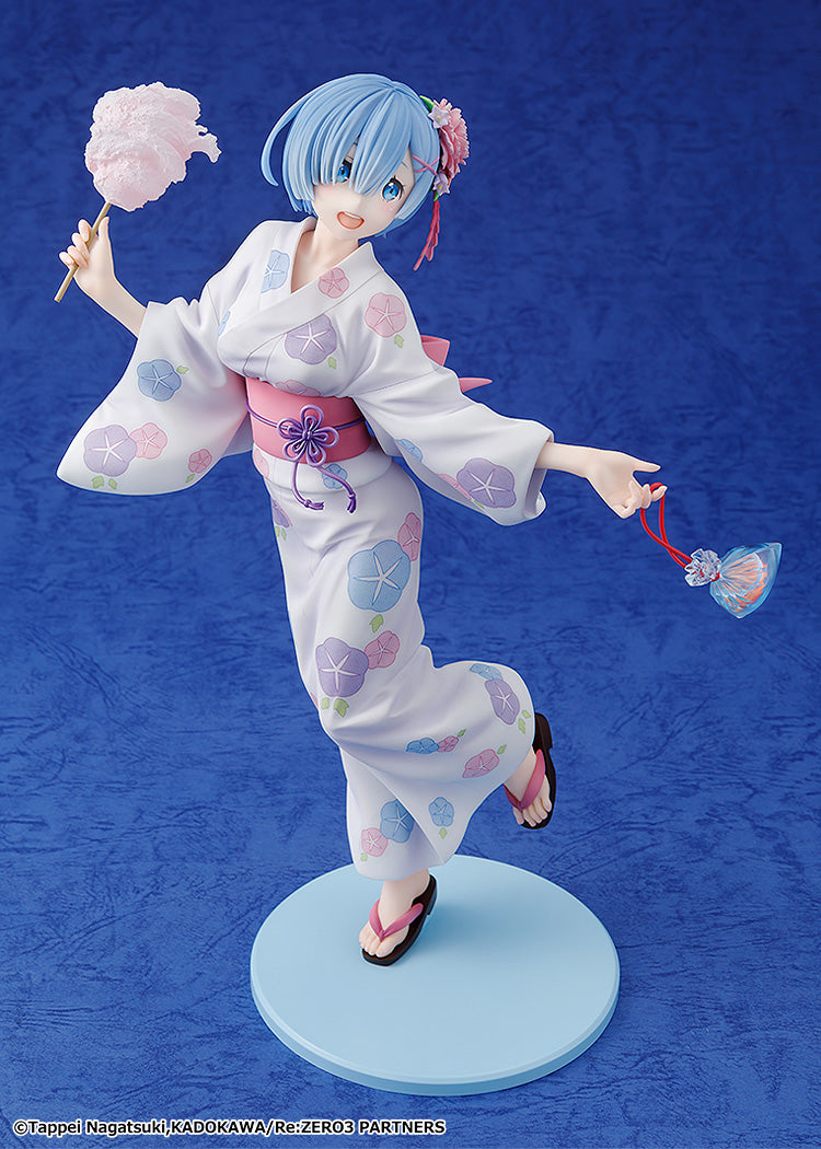 Kadokawa Scale Figure: Re Zero Starting Life In Another World - Rem Yukata Escala 1/7