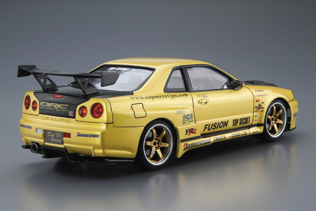 Aoshima Model Kits: Nissan - Topsecret Bnr34 Skyline Gt R 02 Escala 1/24