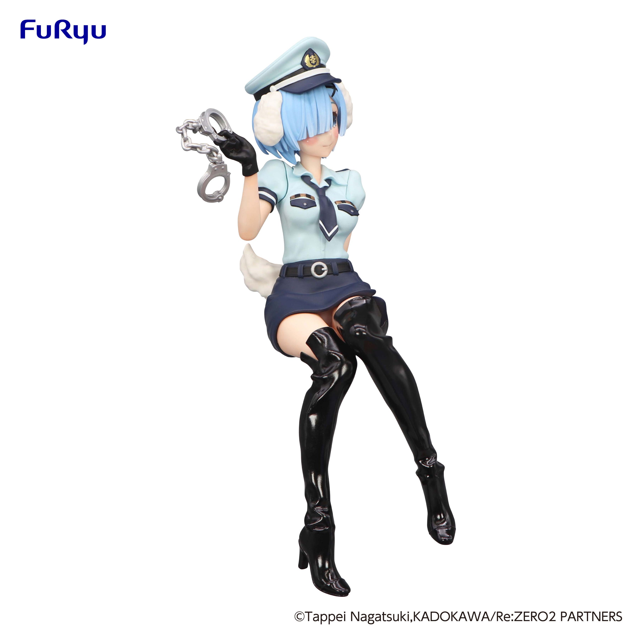 Furyu Noodle Stopper: Re Zero Starting Life In Another World - Rem Police Officer With Dog Ears