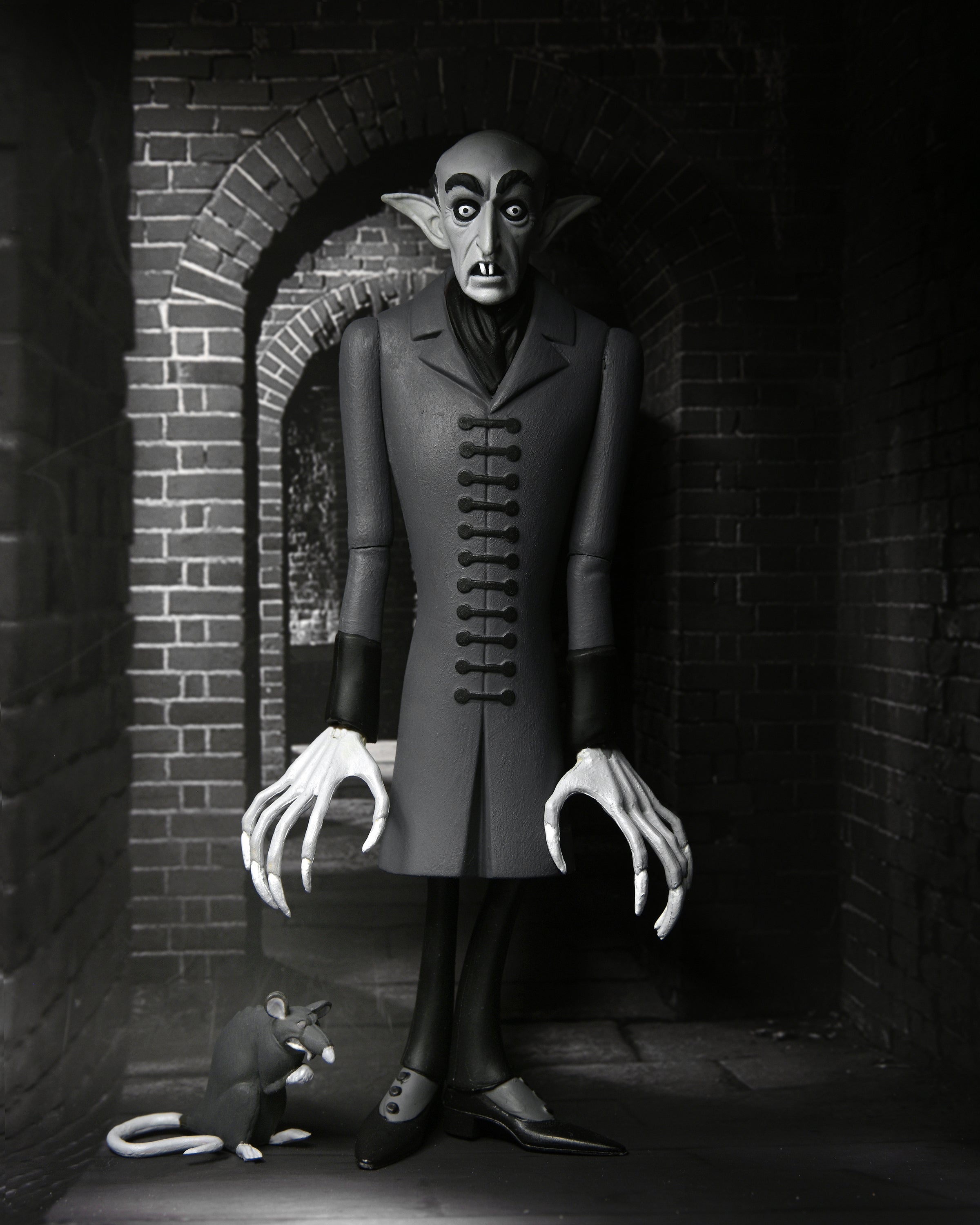 NECA Toony Terrors: Universal Monsters - Nosferatu Conde Orlok Silver Screen Edition 6 Pulgadas