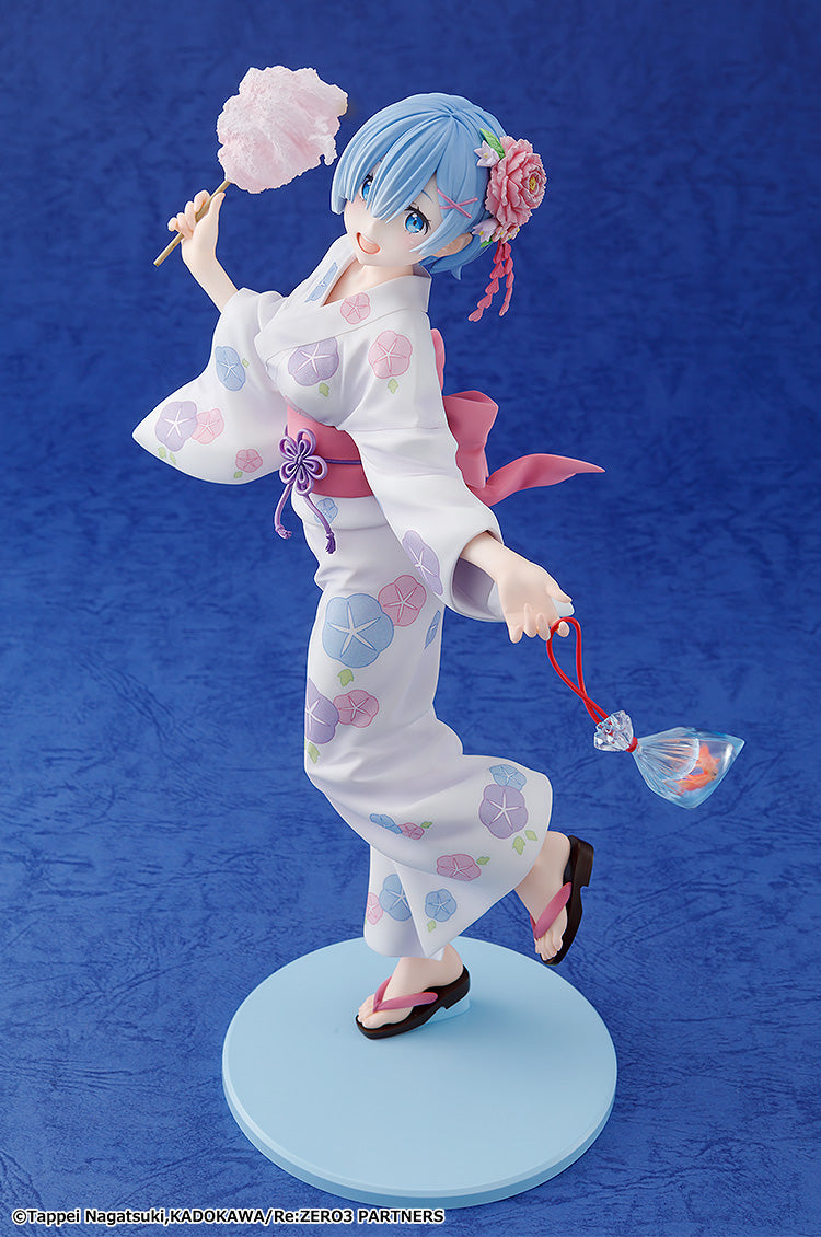 Kadokawa Scale Figure: Re Zero Starting Life In Another World - Rem Yukata Escala 1/7