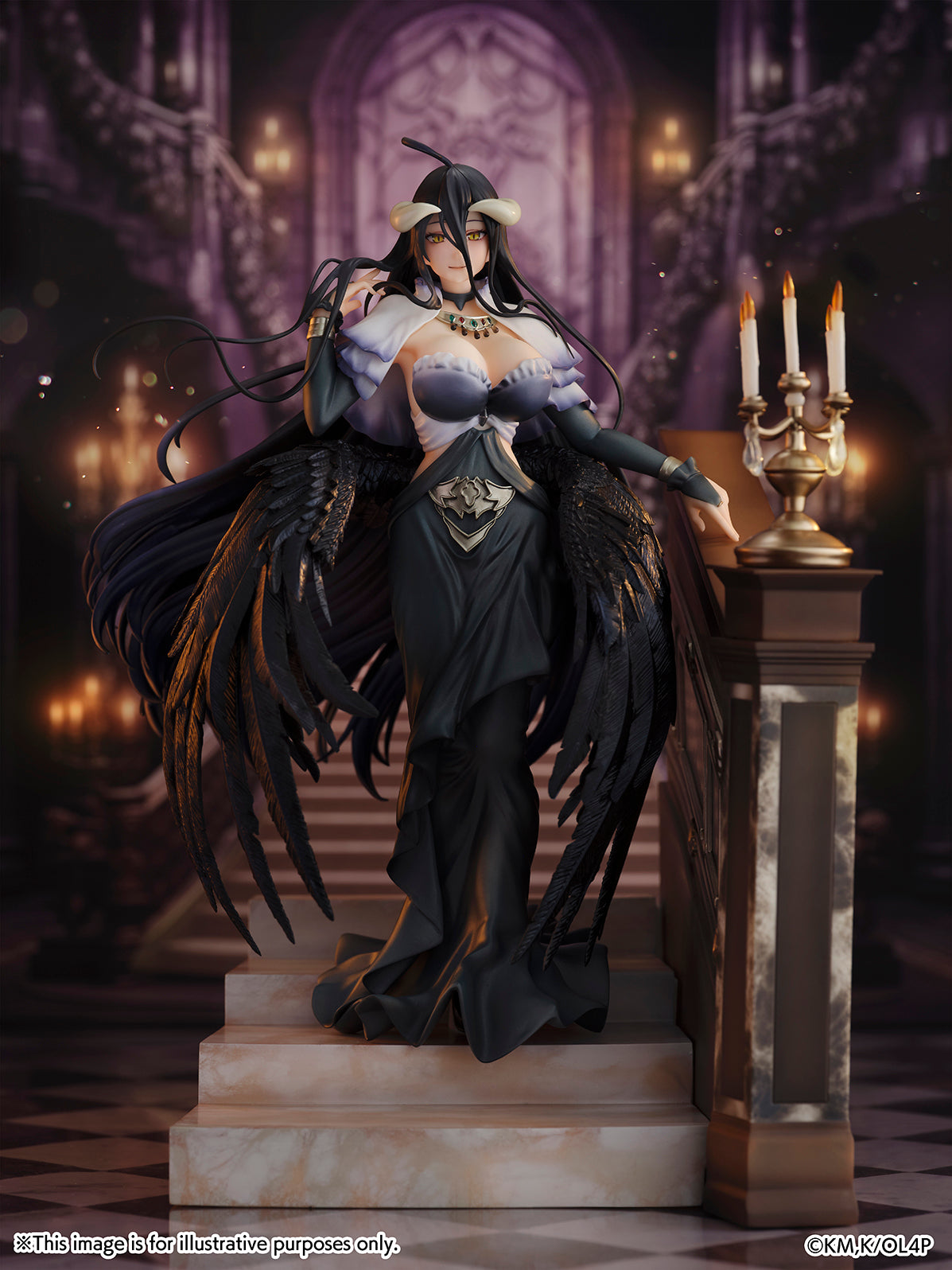 Cyberz Scale Figure: Overlord - Albedo Jet Black Dress Escala 1/7