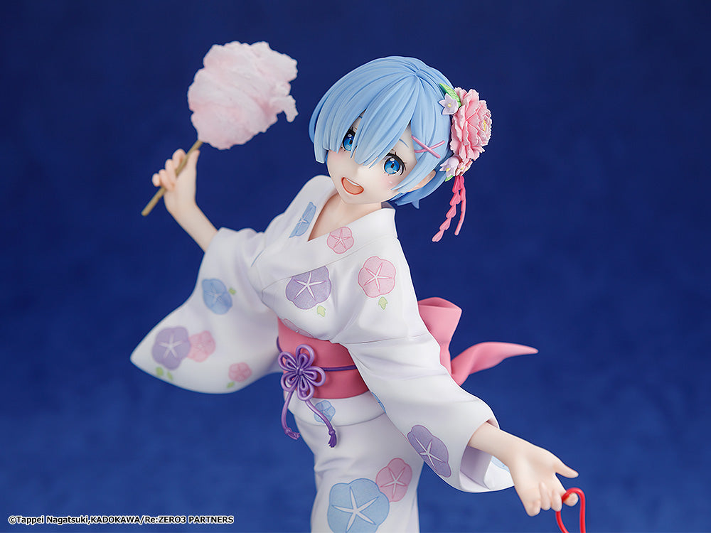 Kadokawa Scale Figure: Re Zero Starting Life In Another World - Rem Yukata Escala 1/7