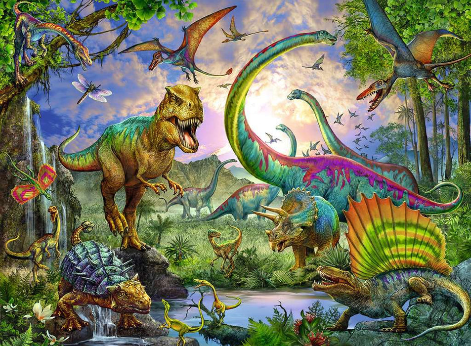 Ravensburger Rompecabezas: Dinosaurios - El Reino de los Gigantes Kids XXL 200 piezas