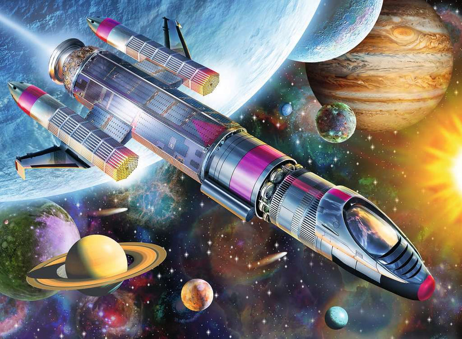 Ravensburger Rompecabezas: Cohete y Planetas Kids XXL 100 piezas