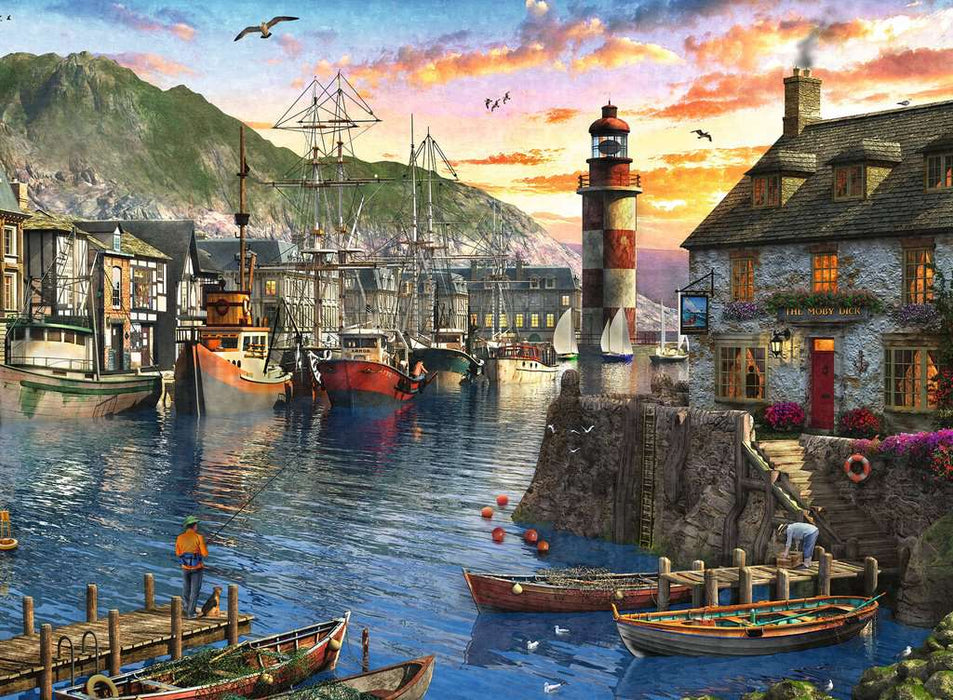 Ravensburger Rompecabezas Adultos: Amanecer en el Puerto 500 piezas