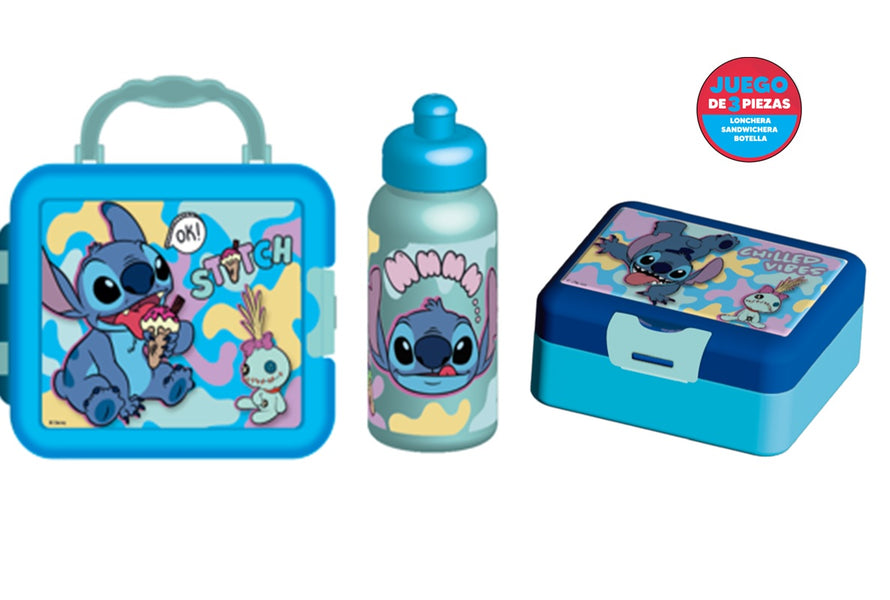 Set de Lonchera Y Botella Smile Stitch Az Fun Kids