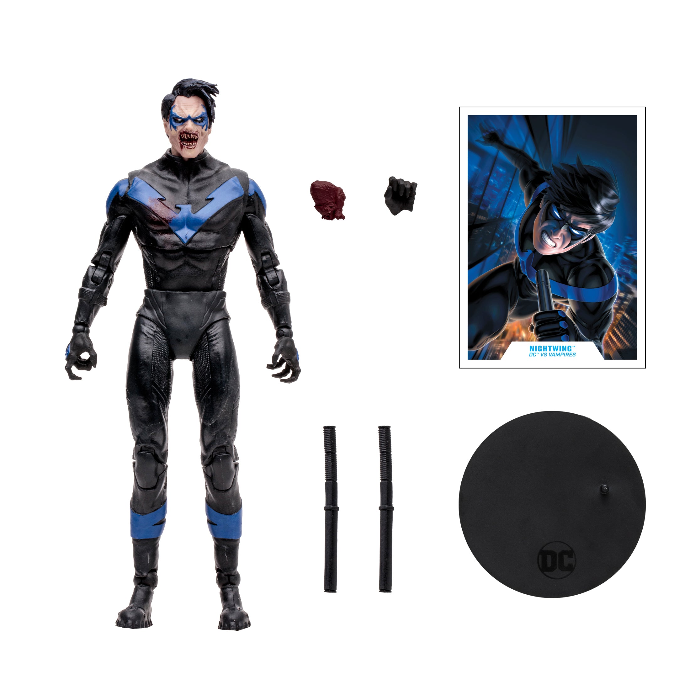 McFarlane Figura de Accion: DC Vs Vampiros - Nightwing Gold Label 7 Pulgadas