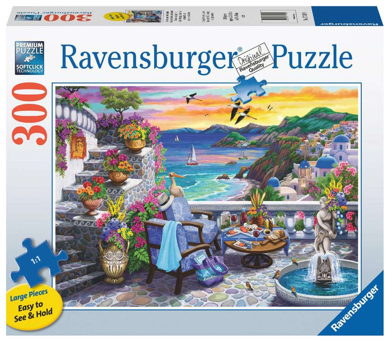 Ravensburger Rompecabezas Adultos: Atardecer en Santorini 300 piezas