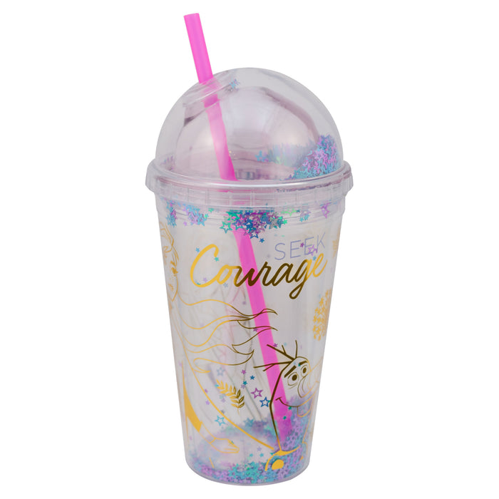 Fun Kids Vaso Con Tapa De Domo: Disney - Princesas De Frozen 500 ml