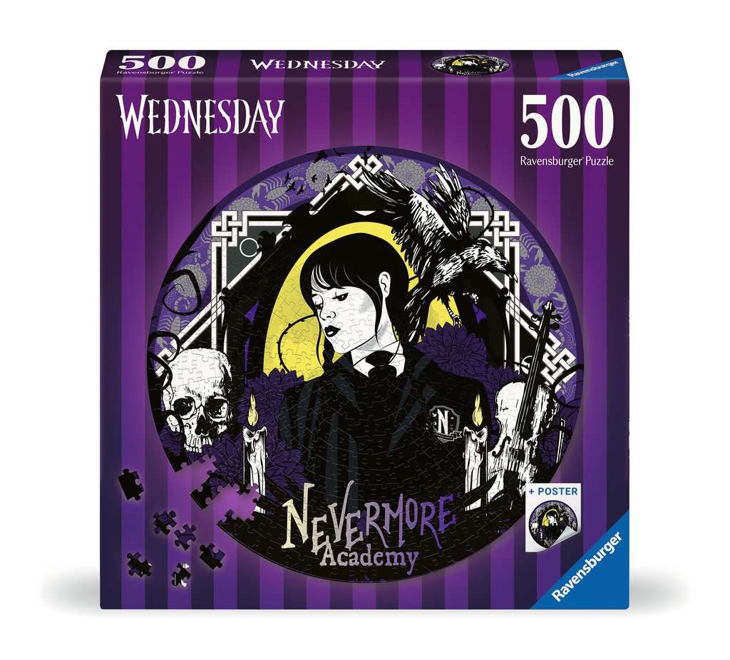 Ravensburger Rompecabezas: Wednesday - Nevermore Academy 500 Piezas