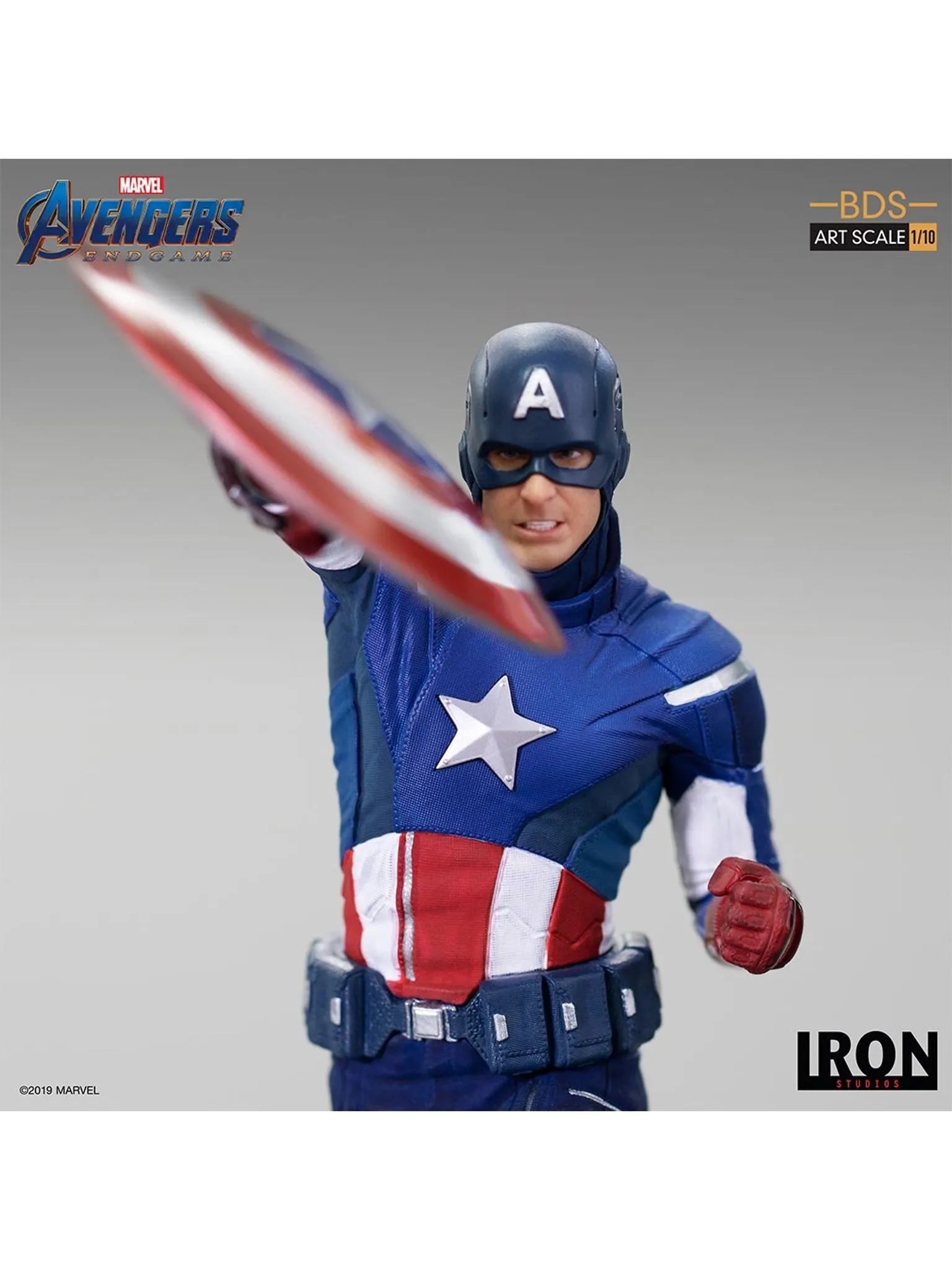 IRON Studios: Marvel Avengers Endgame - Capitan America 2012 BDS Escala de Arte 1/10