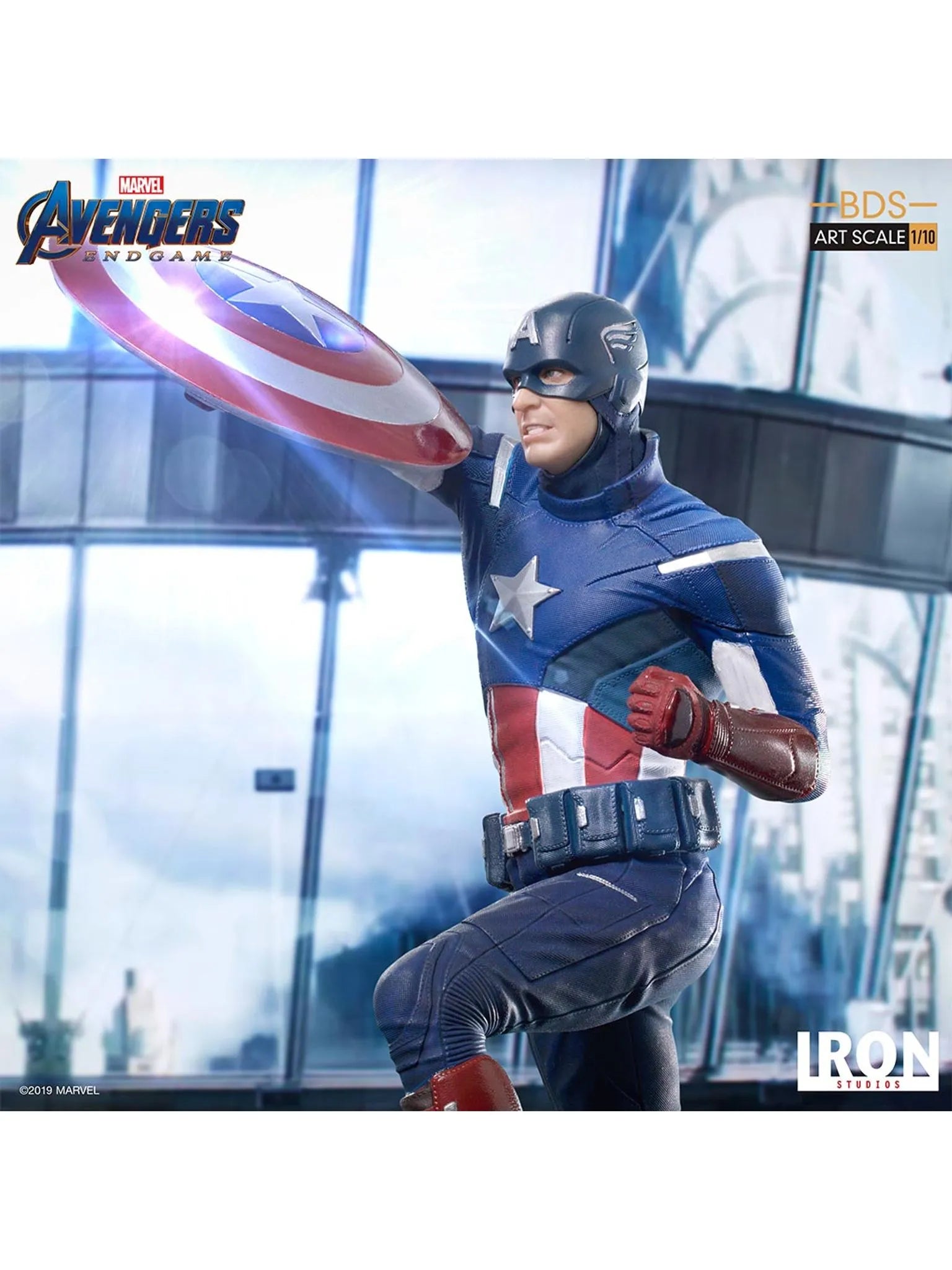 IRON Studios: Marvel Avengers Endgame - Capitan America 2012 BDS Escala de Arte 1/10