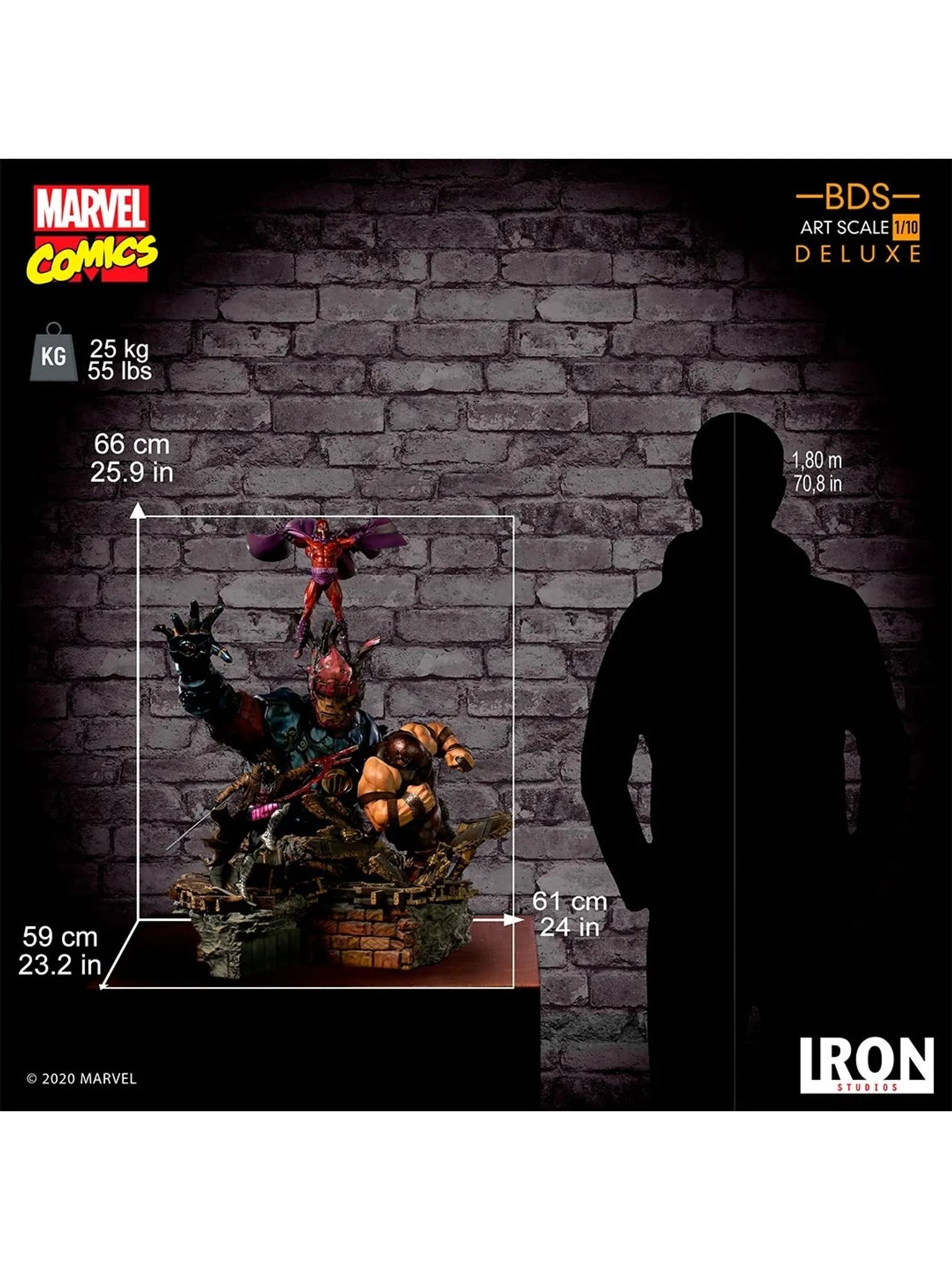 IRON Studios: Marvel Comics - Sentinel vs X Men 2 Deluxe BDS Escala de Arte 1/10