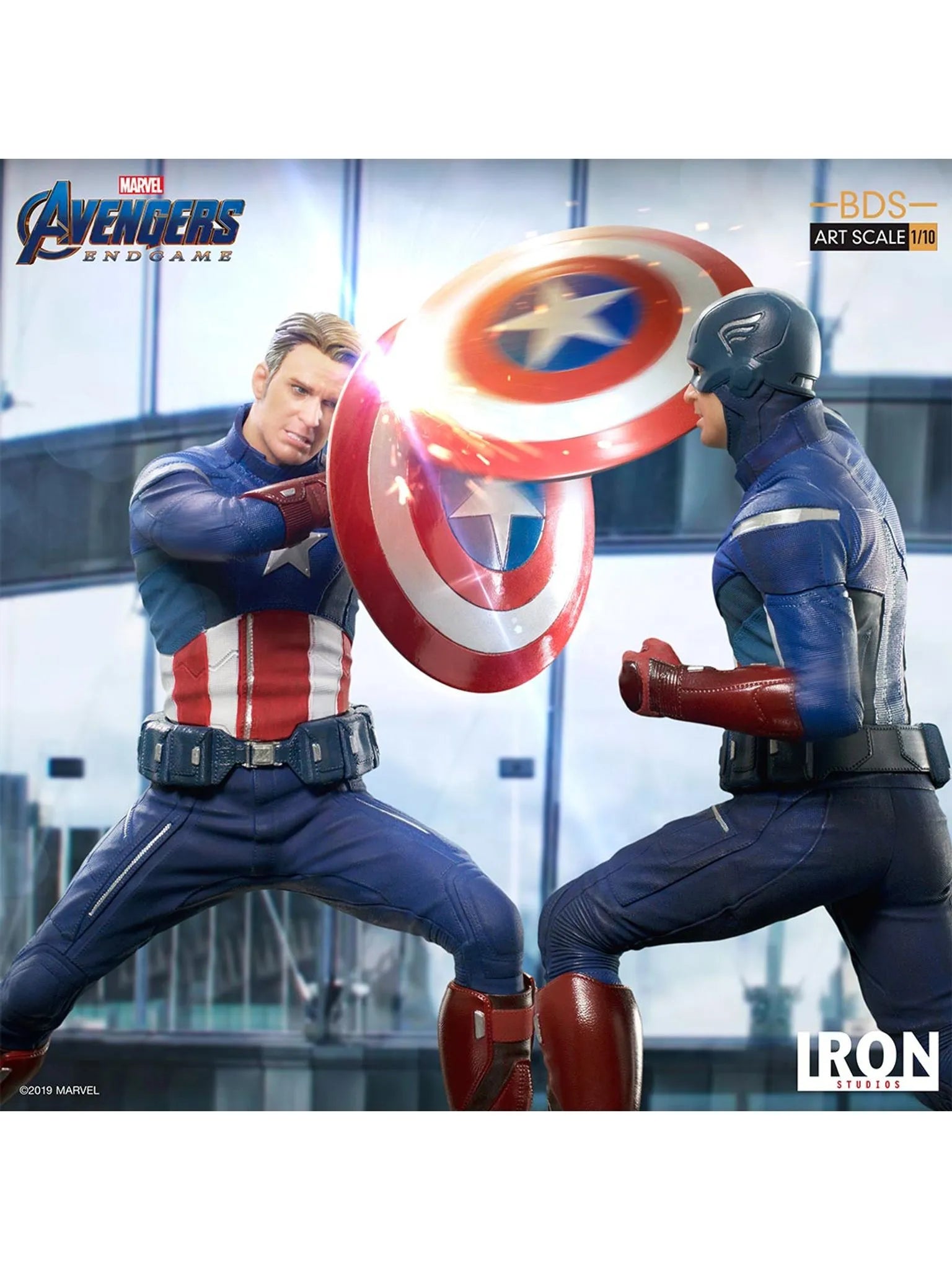 IRON Studios: Marvel Avengers Endgame - Capitan America 2023 BDS Escala de Arte 1/10