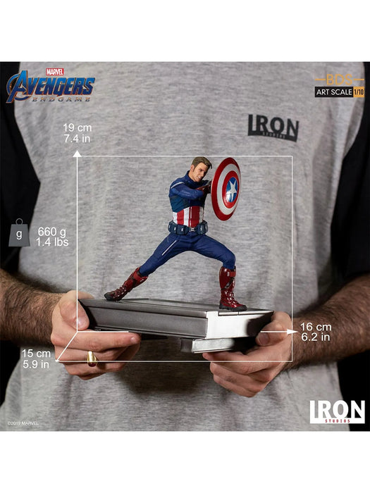 IRON Studios: Marvel Avengers Endgame - Capitan America 2023 BDS Escala de Arte 1/10