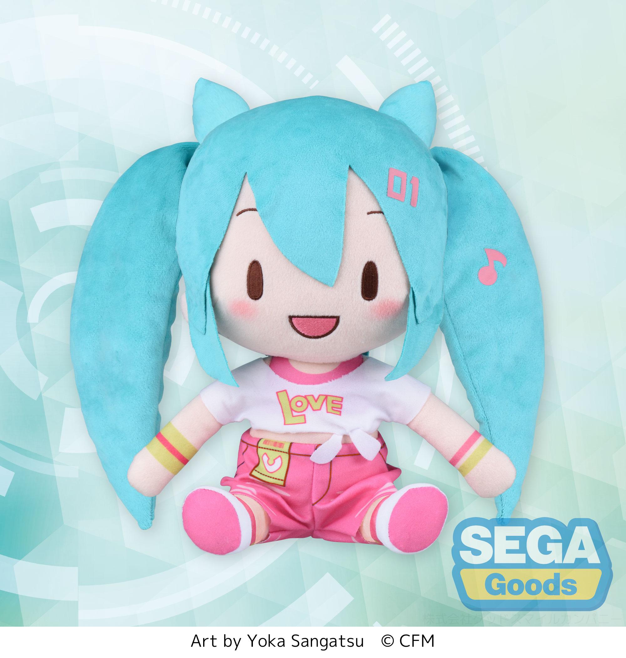 Sega Plushies Fuwapuchi: Hatsune Miku Series  - Hatsune Miku Live Cheering Peluche Grande