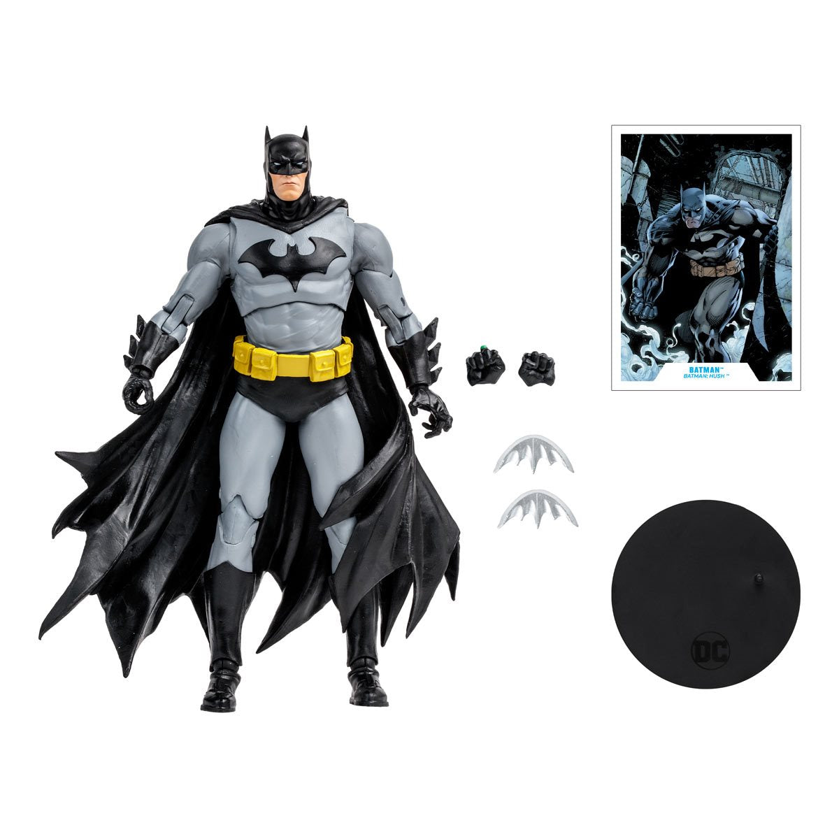 McFarlane Figura de Accion: DC Batman Hush - Batman Black And Grey 7 Pulgadas