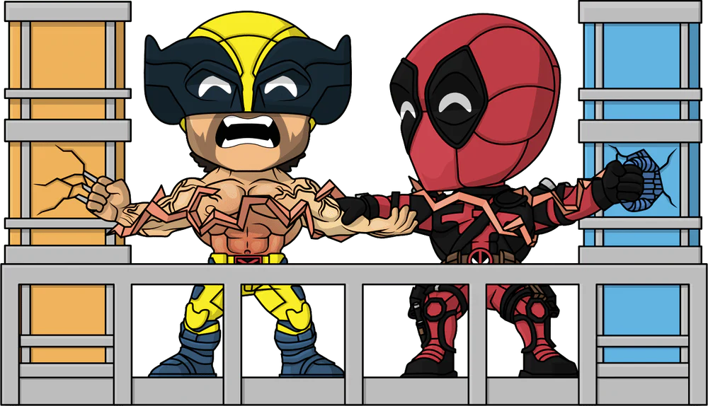 Youtooz Marvel: Deadpool y Wolverine - Deadpool y Wolverine Escena Final