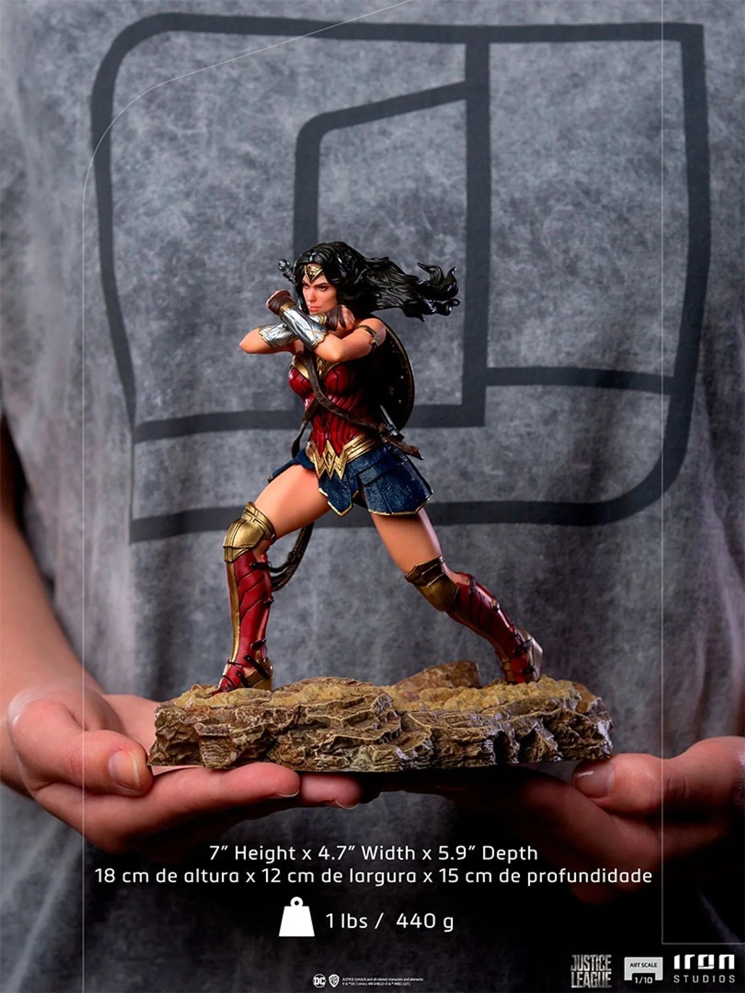 IRON Studios: DC Justice League Zack Snyder - Wonder Woman Escala de Arte 1/10