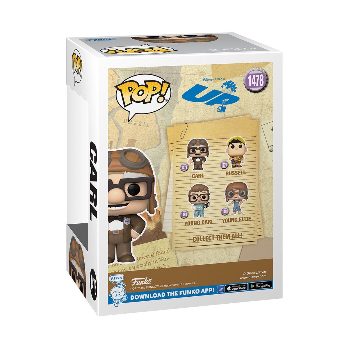 Funko Pop Disney: Up Una Aventura De Altura - Carl Con Sombrero Aviador