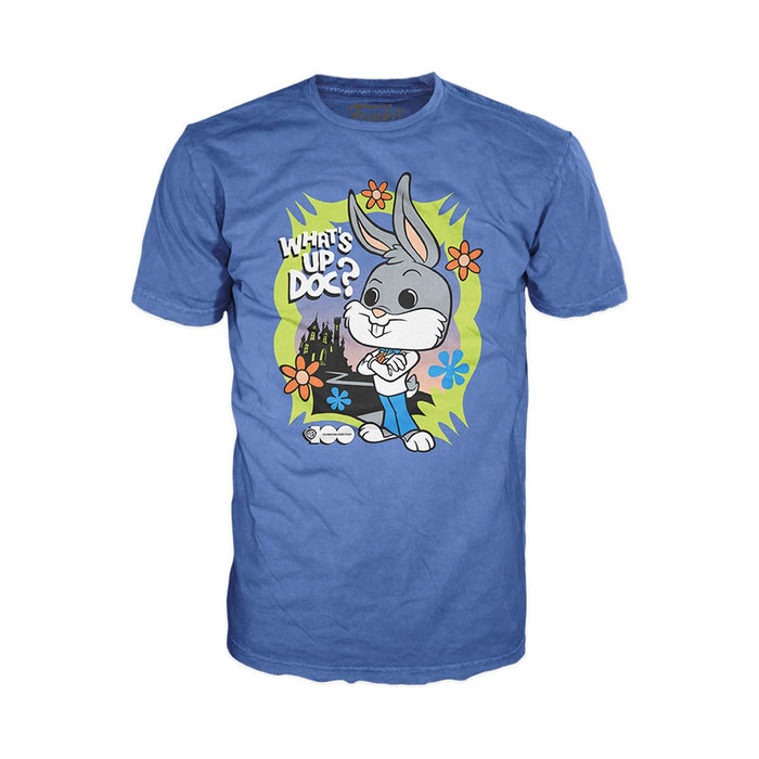 Funko Pop & Tee: Warner Bros 100 - Playera Extra Chica Con Bugs Bunny Flocked Exclusivo