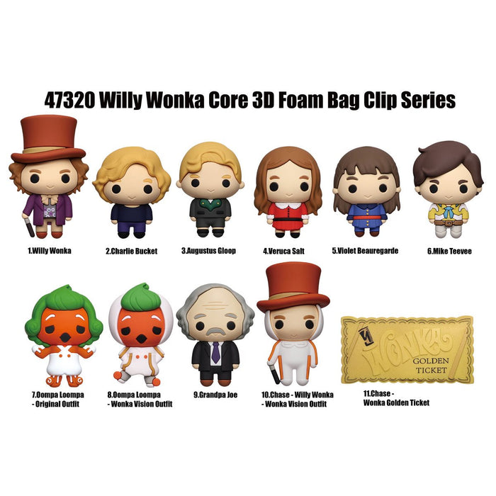 Monogram Llavero 3D para Mochila: Willy Wonka - Figura Sorpresa Serie 1