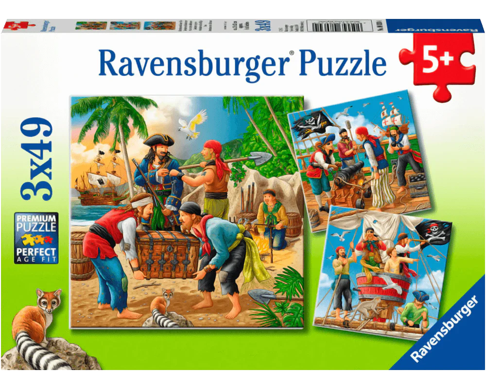 Ravensburger Rompecabezas: Aventuras en el alto mar 3 Pack 49 piezas