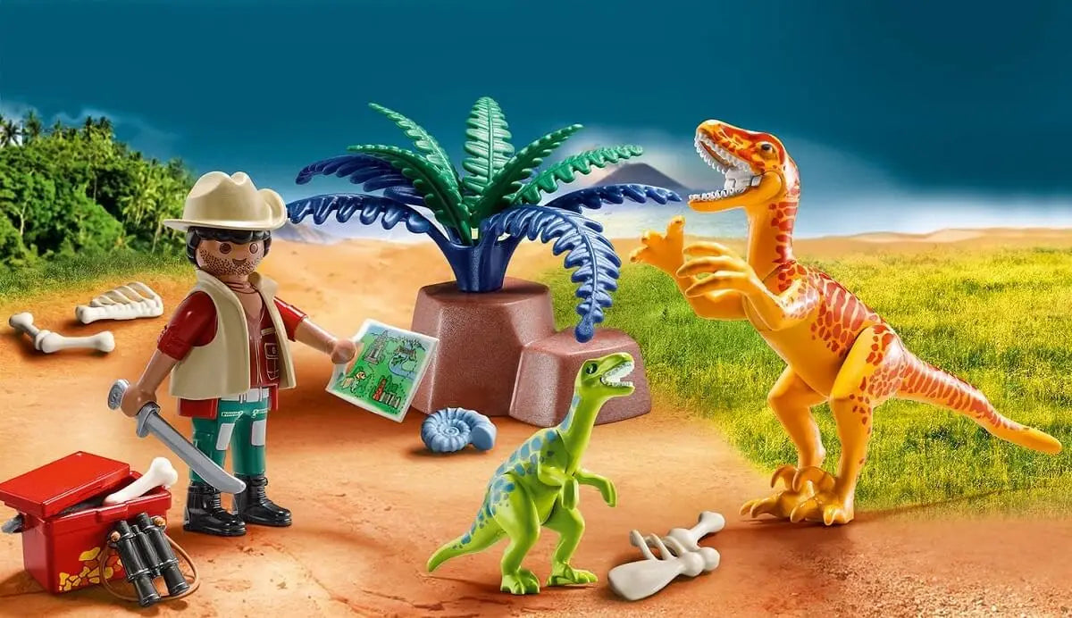 Playmobil Dinos Carry Case: Maletin Dinosaurios y Explorador 70108