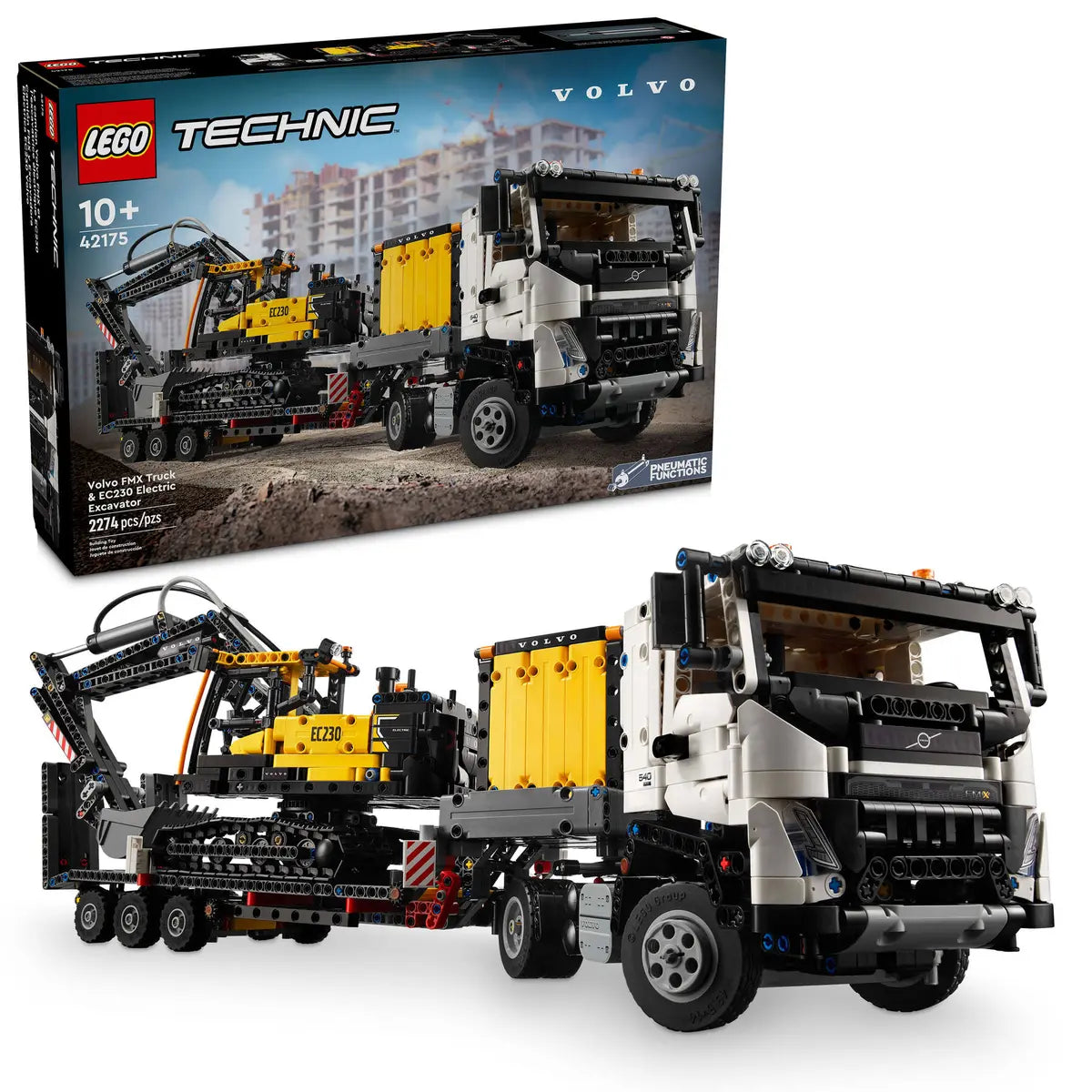 LEGO Technic Camion FMX y Excavadora Electrica EC230 Volvo 42175