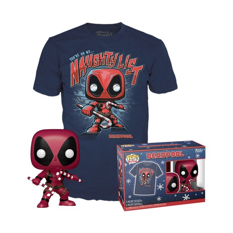 Funko Pop & Tee: Marvel - Deadpool Navidad Talla M