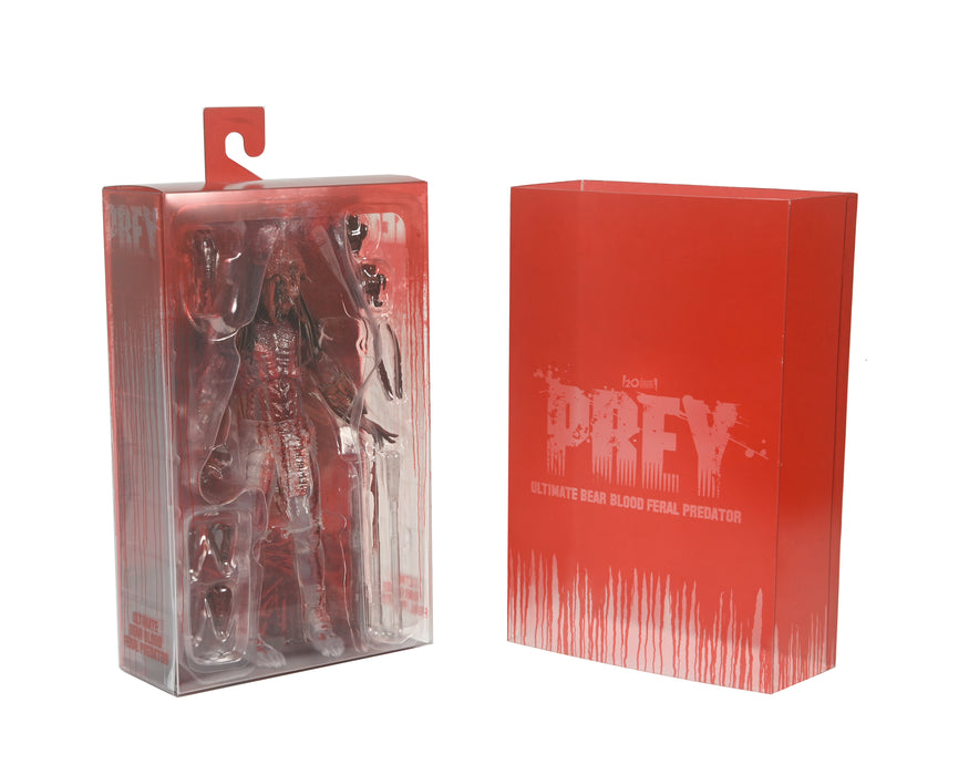 NECA Figura de Accion Ultimate: Depredador La Presa - Depredador Feral Ensangrentado 7 Pulgadas