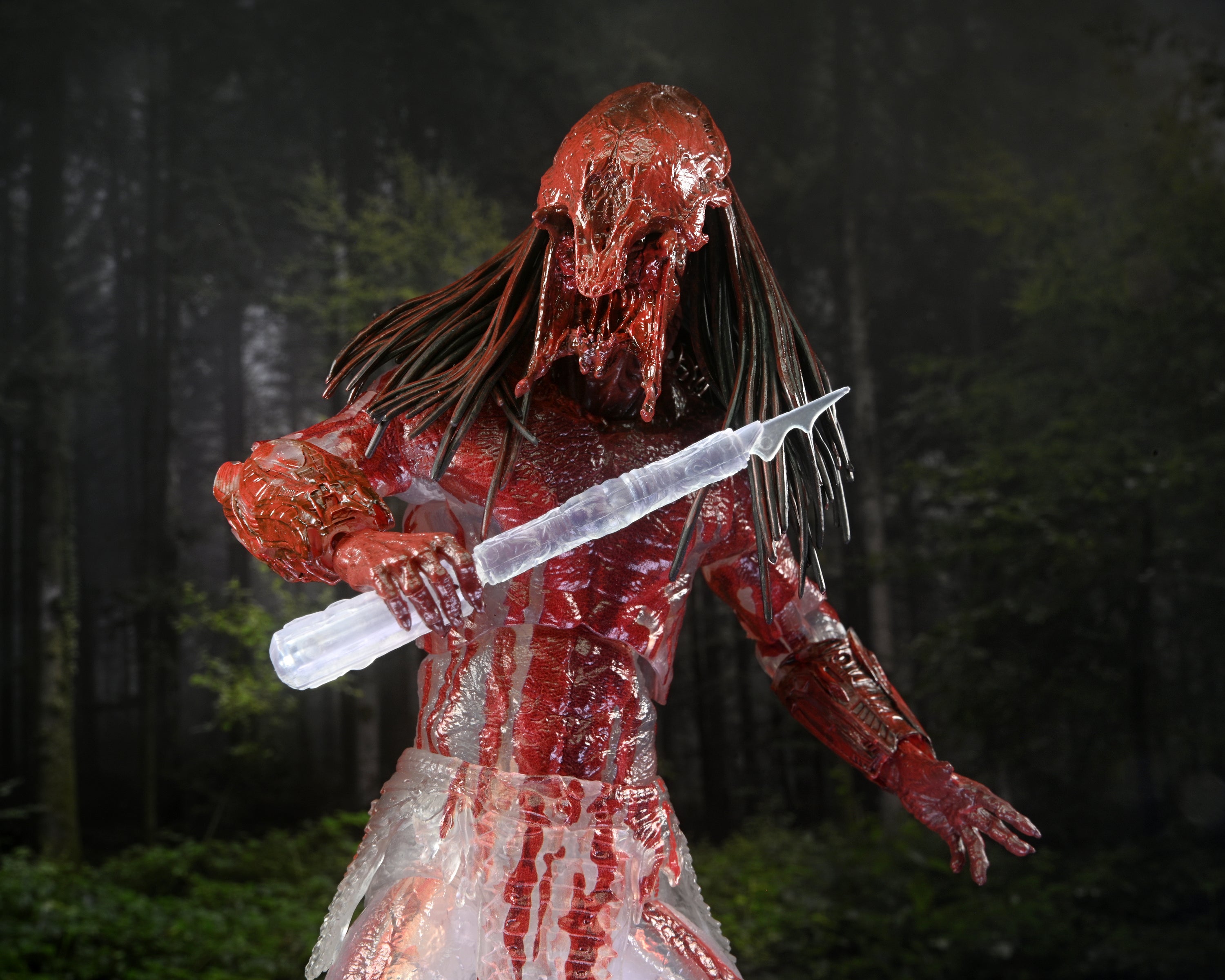 NECA Figura de Accion Ultimate: Depredador La Presa - Depredador Feral Ensangrentado 7 Pulgadas