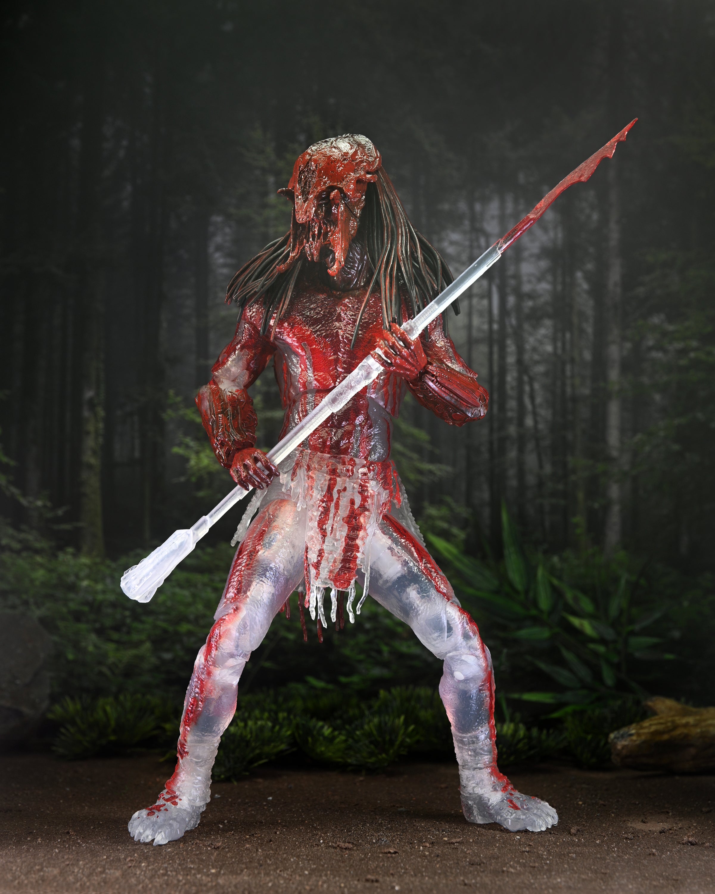 NECA Figura de Accion Ultimate: Depredador La Presa - Depredador Feral Ensangrentado 7 Pulgadas