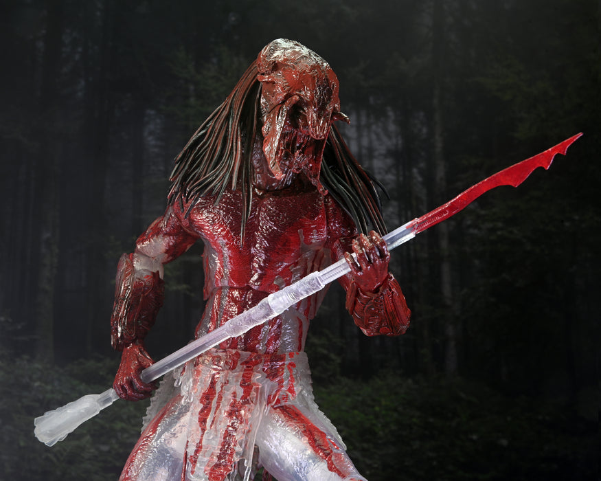 NECA Figura de Accion Ultimate: Depredador La Presa - Depredador Feral Ensangrentado 7 Pulgadas