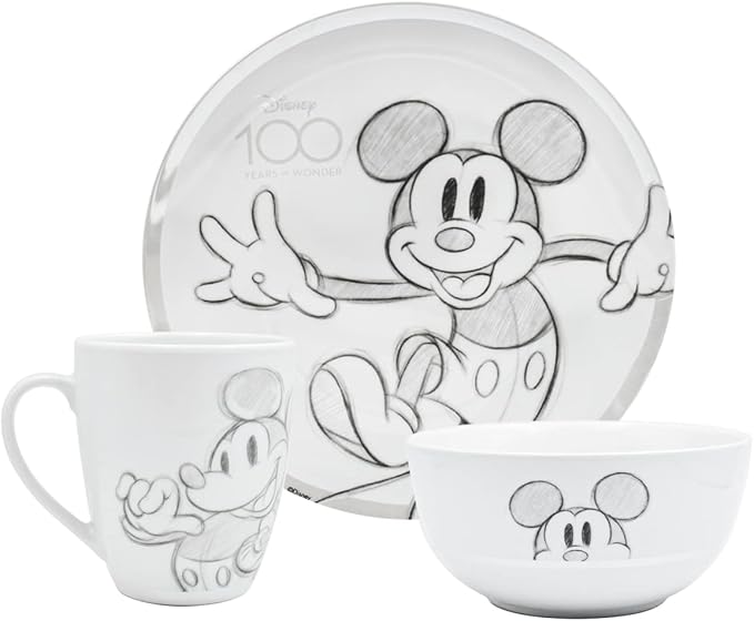 Fun Kids Vajilla De Porcelana: Disney 100 - Minnie Con Amigos 12 Piezas