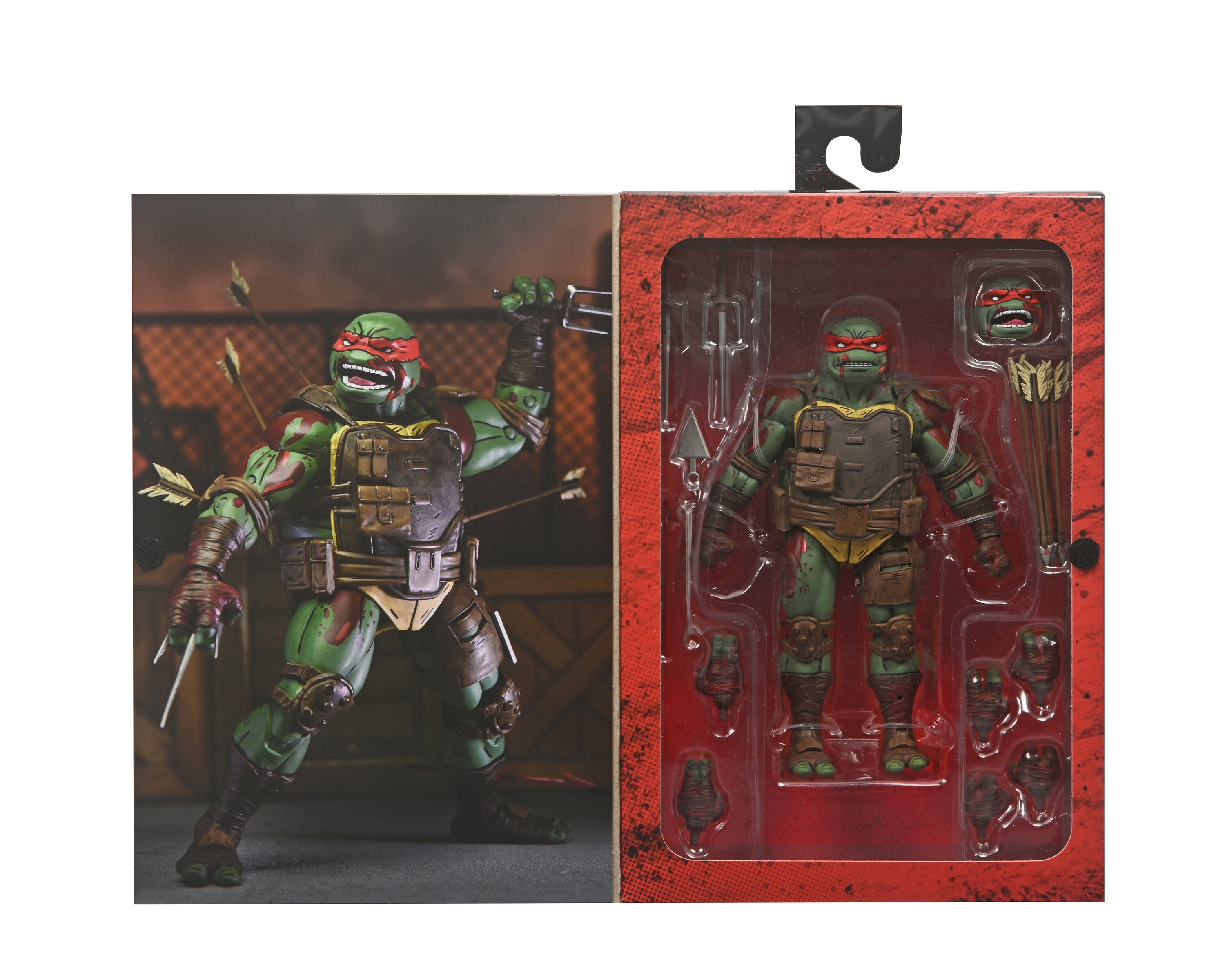 NECA Figura de Accion Ultimate: TMNT Tortugas The Last Ronin - Raphael El Primero En Caer 7 Pulgadas