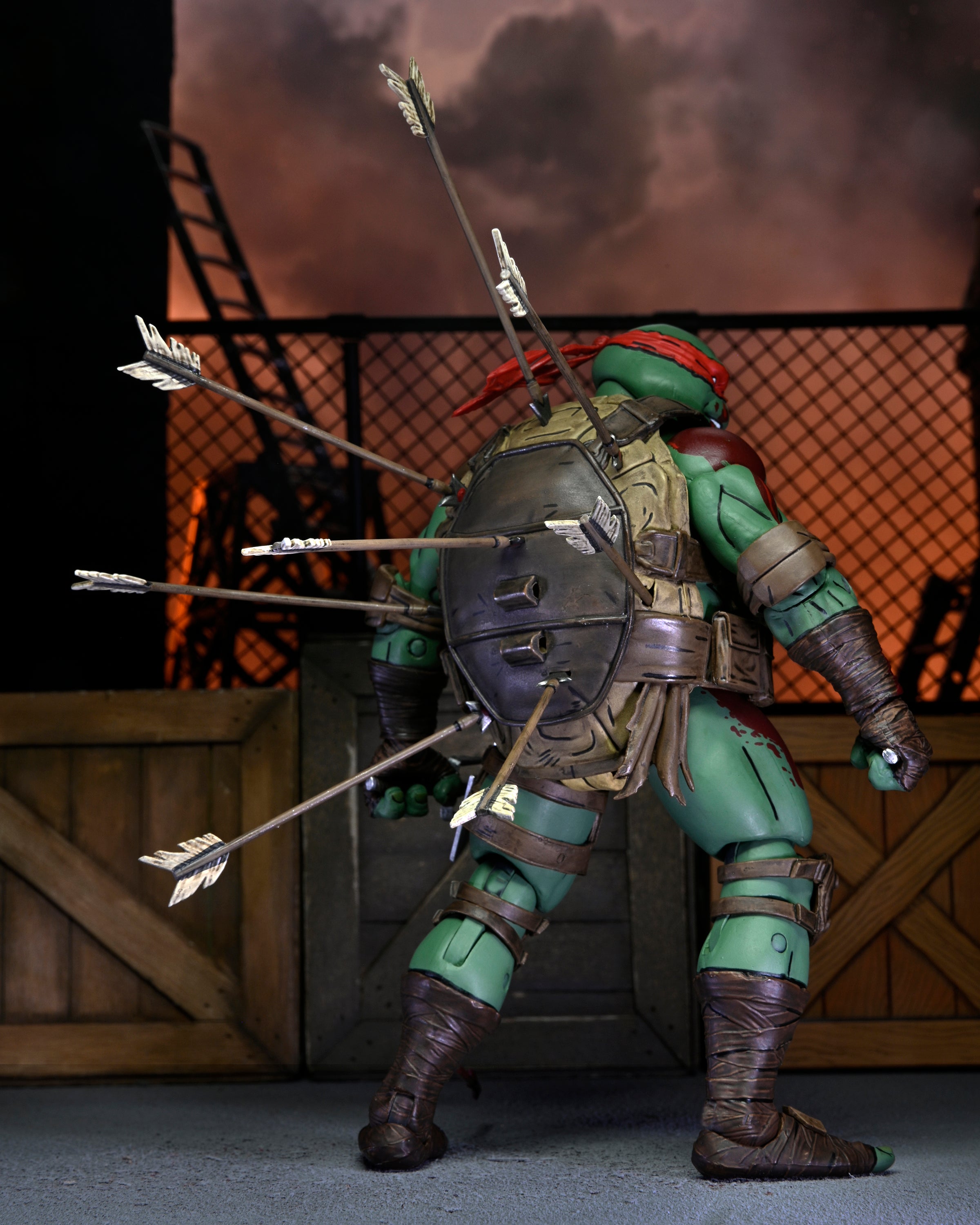 NECA Figura de Accion Ultimate: TMNT Tortugas The Last Ronin - Raphael El Primero En Caer 7 Pulgadas