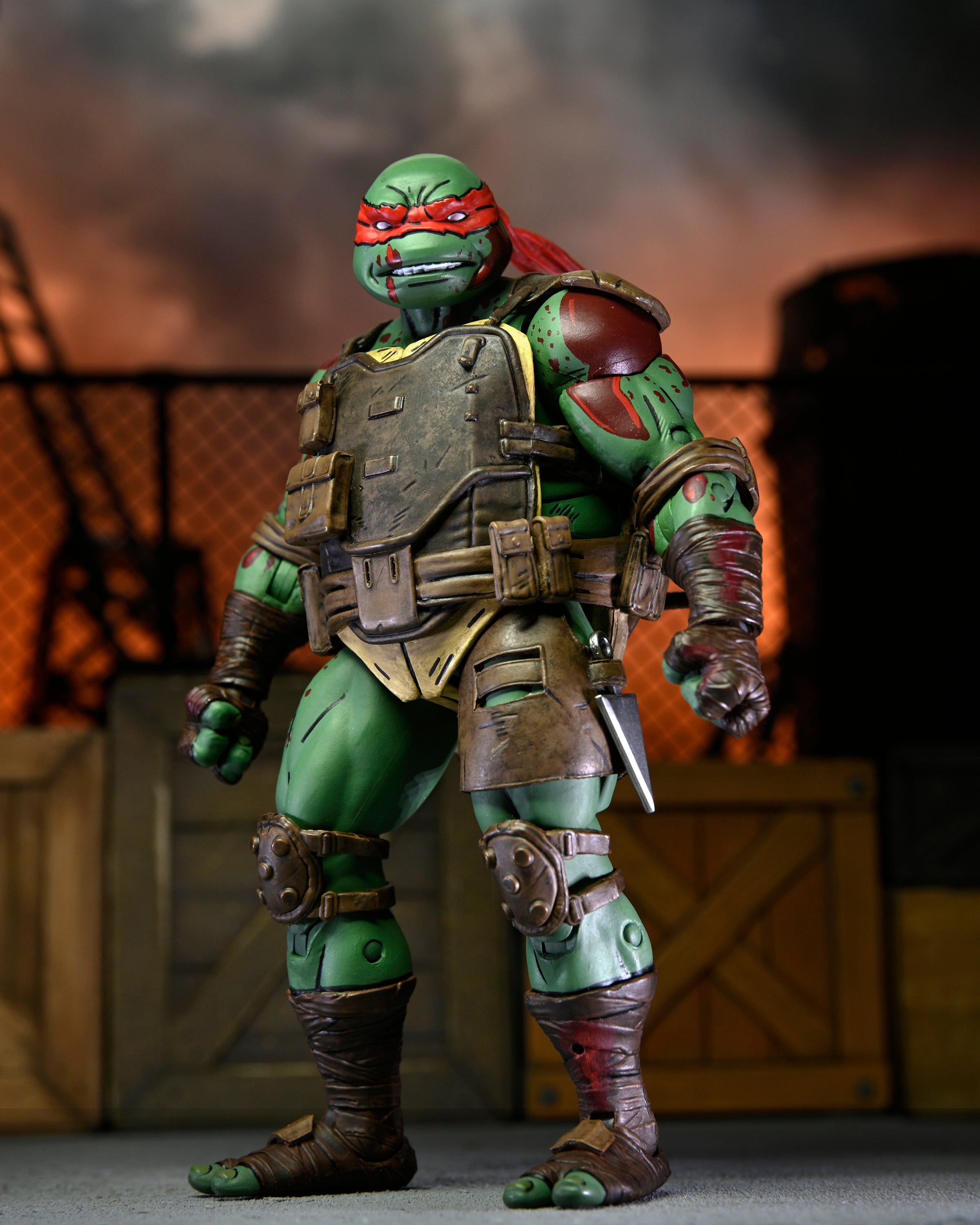 NECA Figura de Accion Ultimate: TMNT Tortugas The Last Ronin - Raphael El Primero En Caer 7 Pulgadas