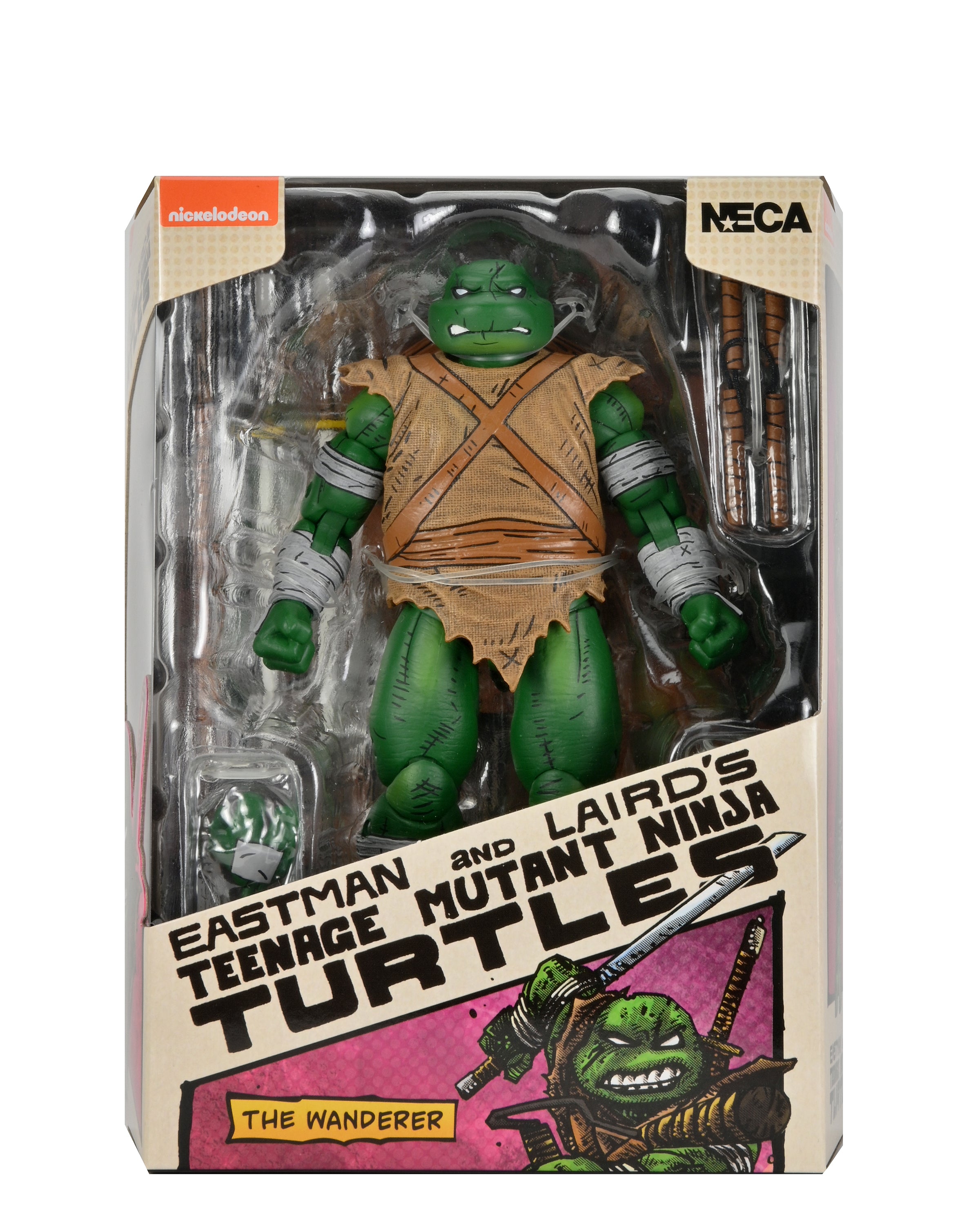 NECA Figura de Accion: TMNT Tortugas Ninja Mirage Comics - Miguel Angel The Wanderer 7 Pulgadas