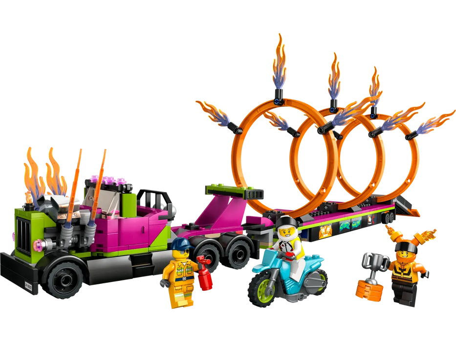 LEGO City Stuntz Desaf‚Äö√†√∂‚Äö√¢‚Ä†o Acrob‚Äö√†√∂¬¨‚àûtico: Cami‚Äö√†√∂‚Äö√¢‚Ä¢n y Anillos de Fuego 60357