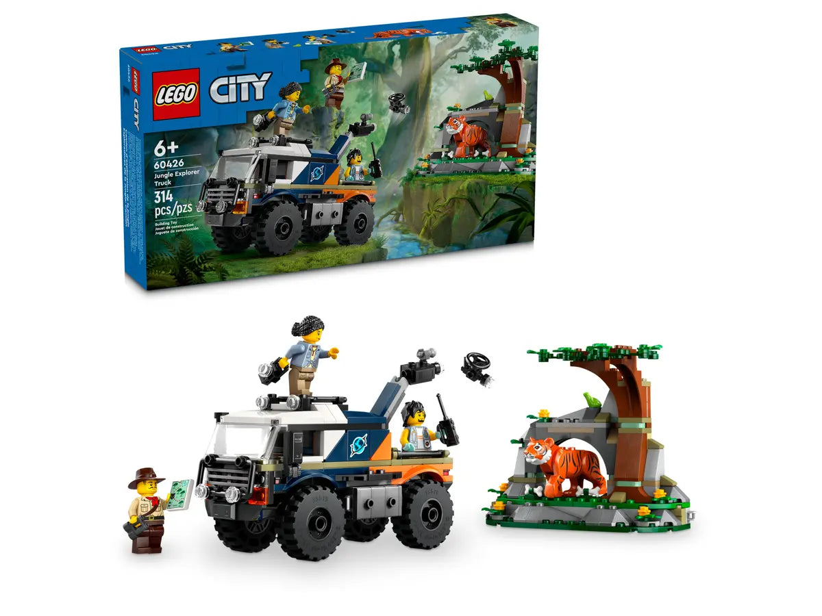 LEGO City Exploradores de la Jungla: Todoterreno y Mision del Panda Rojo 60424