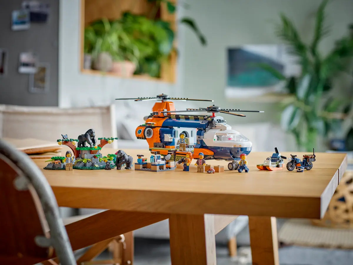 LEGO City Exploradores de la Jungla: Helicoptero en Campamento Base 60437