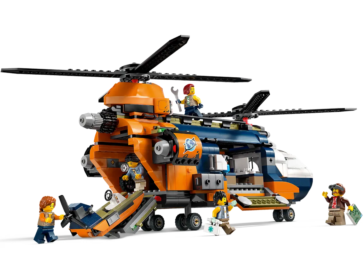 LEGO City Exploradores de la Jungla: Helicoptero en Campamento Base 60437