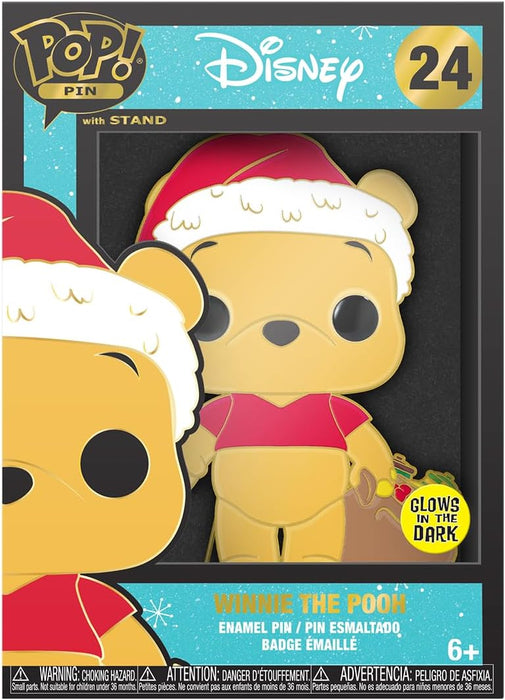 Funko Pop Pin: Disney Holiday - Winnie The Pooh Glow Pin Esmaltado