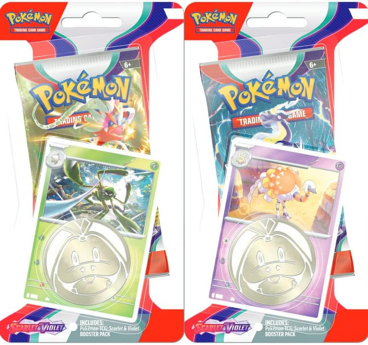 Pokemon TCG Scarlet & Violet: Checklane Blister Espathra O Spidops En Ingles